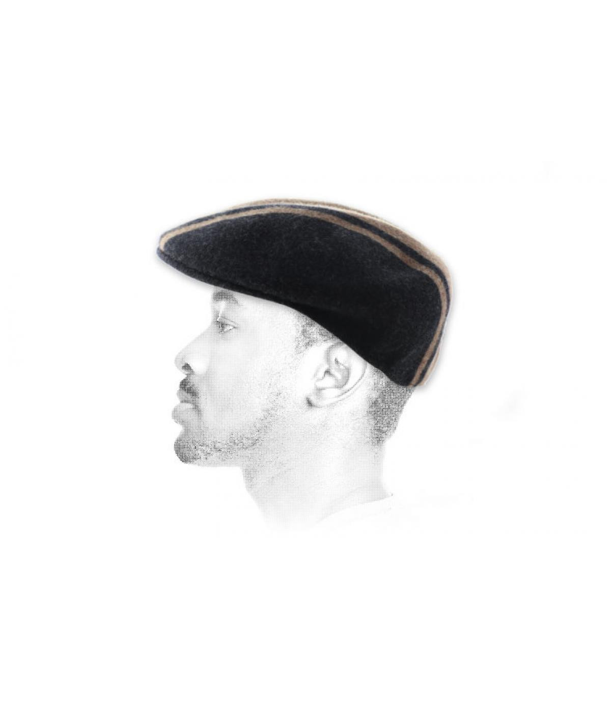 gorra 504 Kangol raya Code Stripe 504 black wood